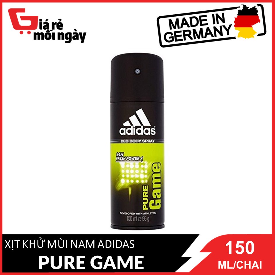 Xịt Khử Mùi Toàn Thân Nam Adidas Ngăn Mồ Hôi Pure Game 150ml