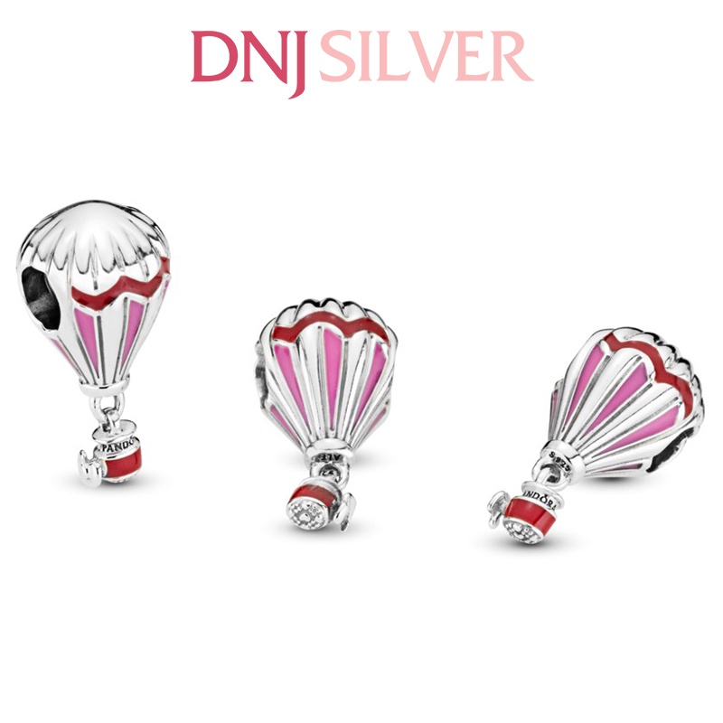 Charm bạc 925 cao cấp, hàng chuẩn bạc - Charm Red Hot Air Balloon Travel thích hợp để mix vòng tay charm - DN181