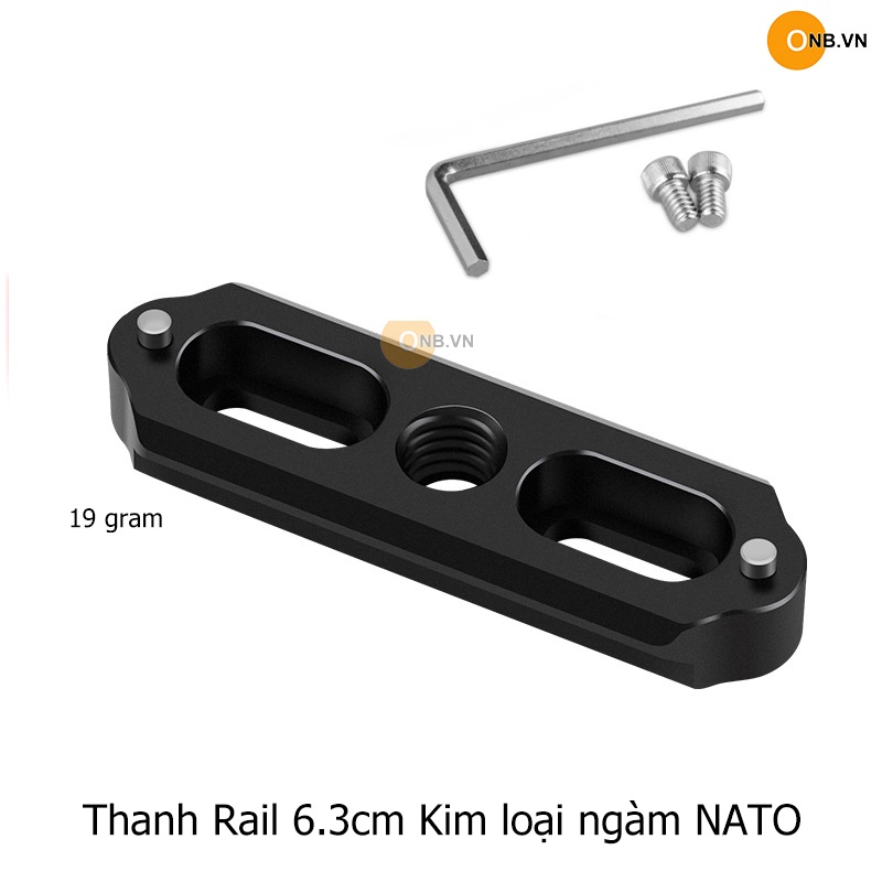 Thanh Rail 6.3cm Kim loại ngàm Kẹp Nato