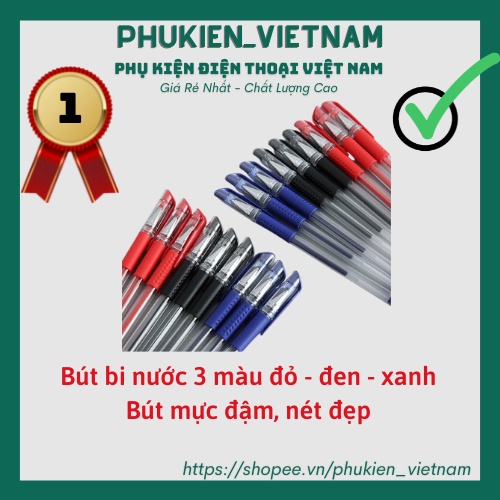 Bút bi nước văn phòng 0.5mm đủ 3 màu ✅✅