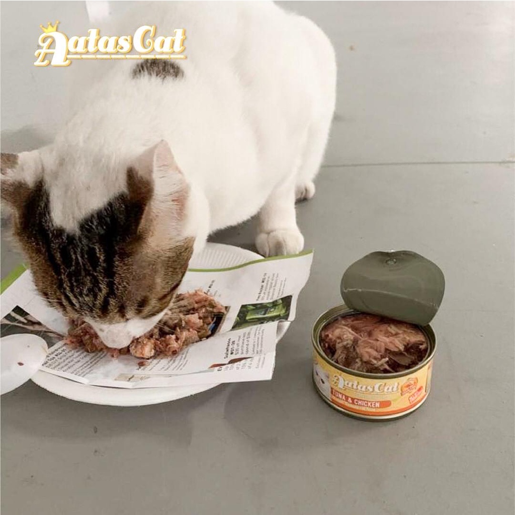 Pate Cho Mèo Aatas Cat 80g Nguyên Chất Từ Cá Ngừ Mix Với 12 Vị Thơm Ngon - Không Chất Bảo Quản