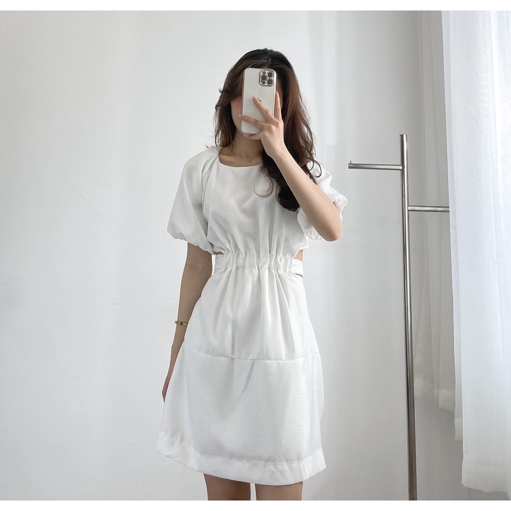 Đầm cổ tròn  khoét lưng thời trang  miho house