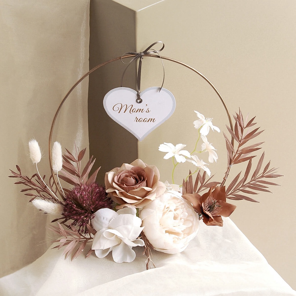 Vòng hoa treo cửa đẹp - vòng hoa trang trí cửa phòng cho bé phong cách Hàn Quốc mang thương hiệu BÔNG BY CATT