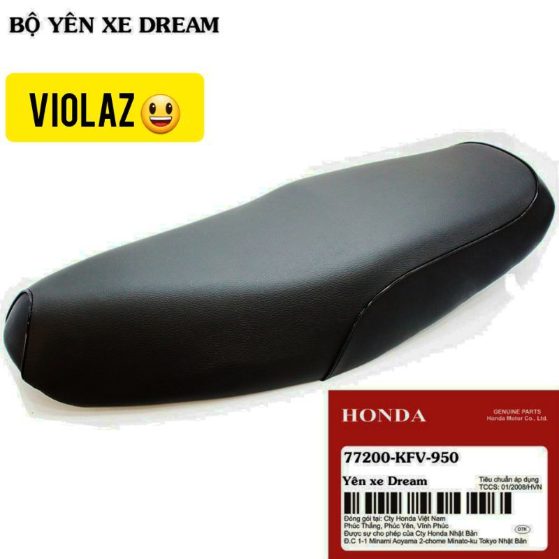 Yên Dream Việt 100cc, chính hãng Honda xương nhựa (ghế ngồi xe Super Dream