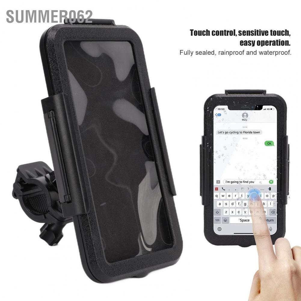 Summer062 Bike Phone Front Frame Bag 360° Rotatable Waterproof Holder with Touch Screen Case