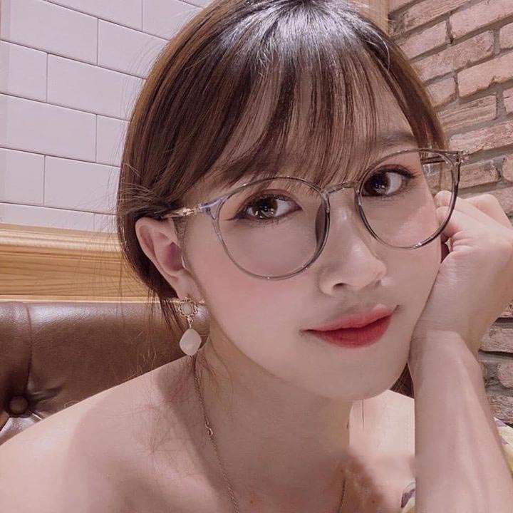 Gọng Kính Cận Tròn Nhựa Dẻo Kèm Hộp Đựng Hàn quốc FRD513 - Gọng Kính Mắt Tròn Thời Trang Chống Ánh Sáng Xanh nhiều màu
