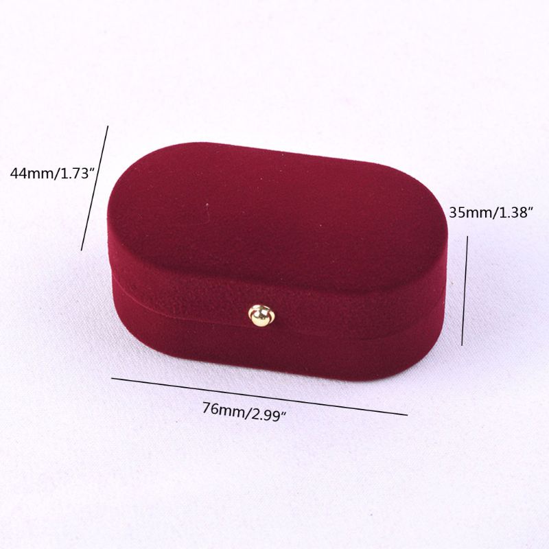 Hộp Đựng Trang Sức Hình Oval Màu Đỏ Dành Cho Tiệc Cưới / Ngày Lễ Tình Nhân