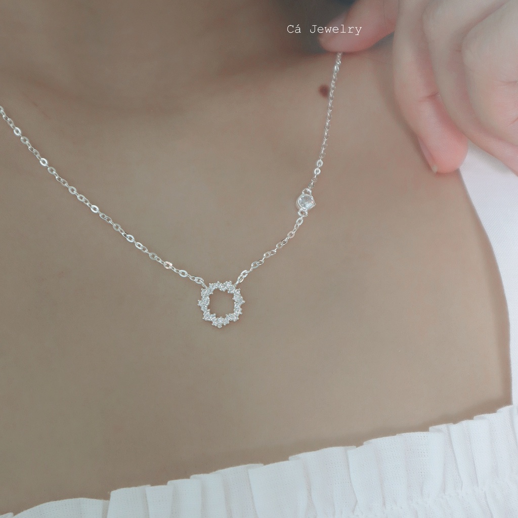 Dây chuyền nữ vòng cổ nữ bạc s925 huyền thoại biển xanh Cá jewelry DC77