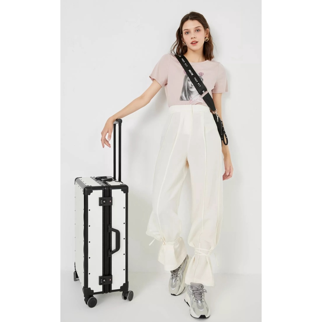 Vero Moda Quần Nữ Linen Thẳng Viền Cà Vạt Bằng Vải Lanh - Quần dài nữ 3203PL003