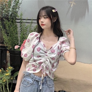 Áo hoa rút ngực