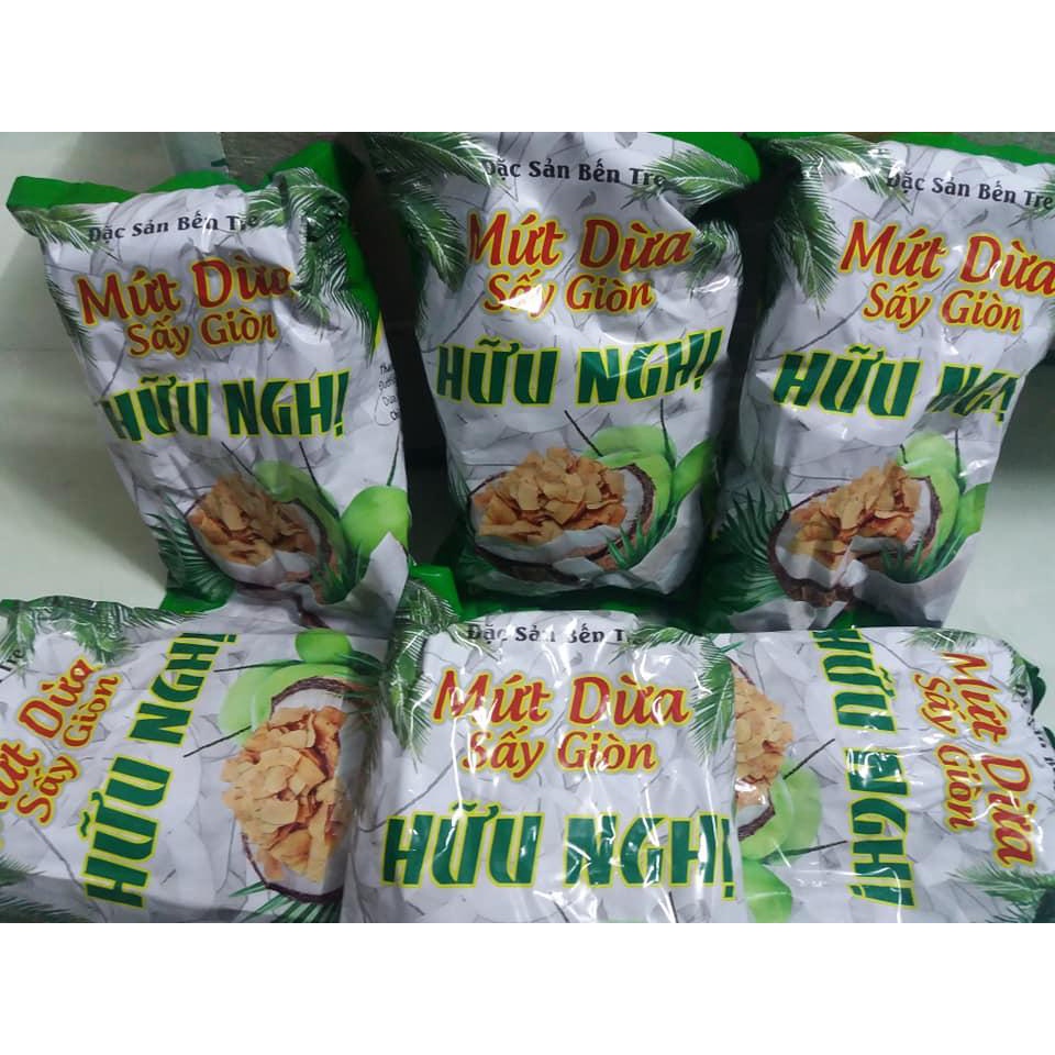 Dừa Sấy Giòn Hữu Nghị đặc sản Bến Tre Gói 275g Date Mới