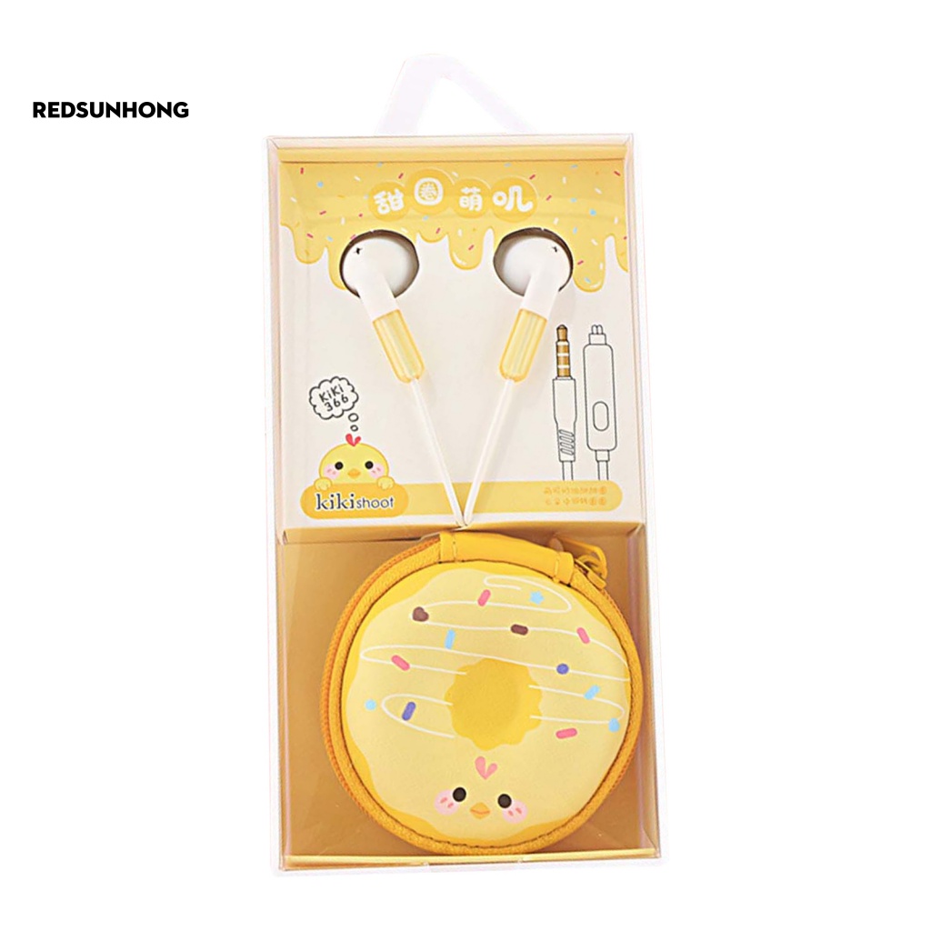 Tai Nghe Nhét Tai Có Dây 3.5mm Họa Tiết Hoạt Hình Cho Bé