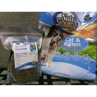 Thức ăn cho mèo nutrisource vị gà, cá hồi, gan túi 1kg