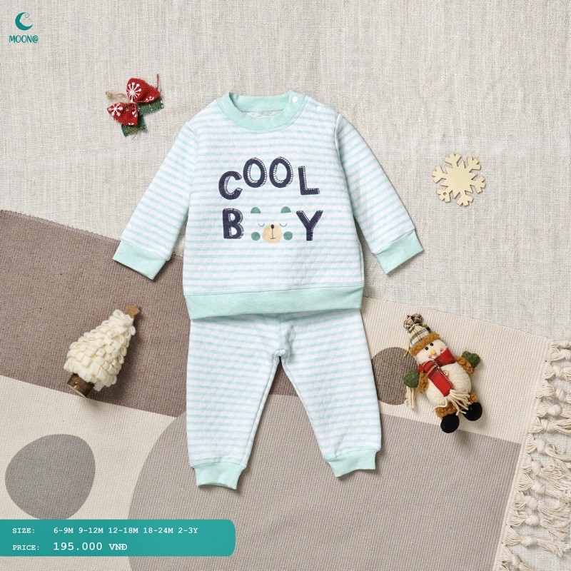 Bộ trần bông cài vai moon (6m-3y)