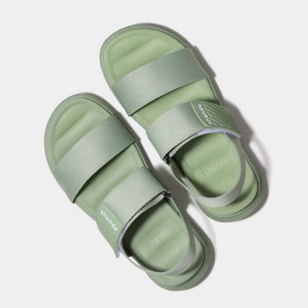 Sandal Shondo F6 Sport xanh bơ quai ngang F6N007