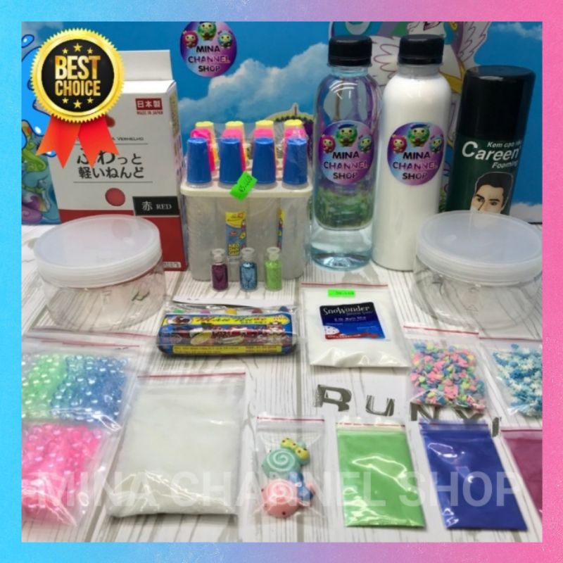 Bộ Kit Slime Tổng Hợp ( Làm Được Tất Cả Các Loại Slime)