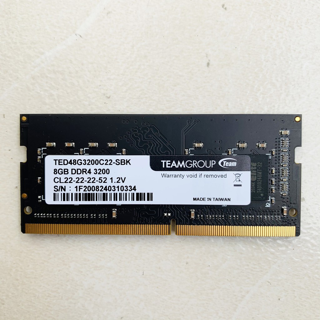 Ram Laptop 8GB DDR4 Buss 3200 Teamgroup Chính hãng Networkhub phân phối