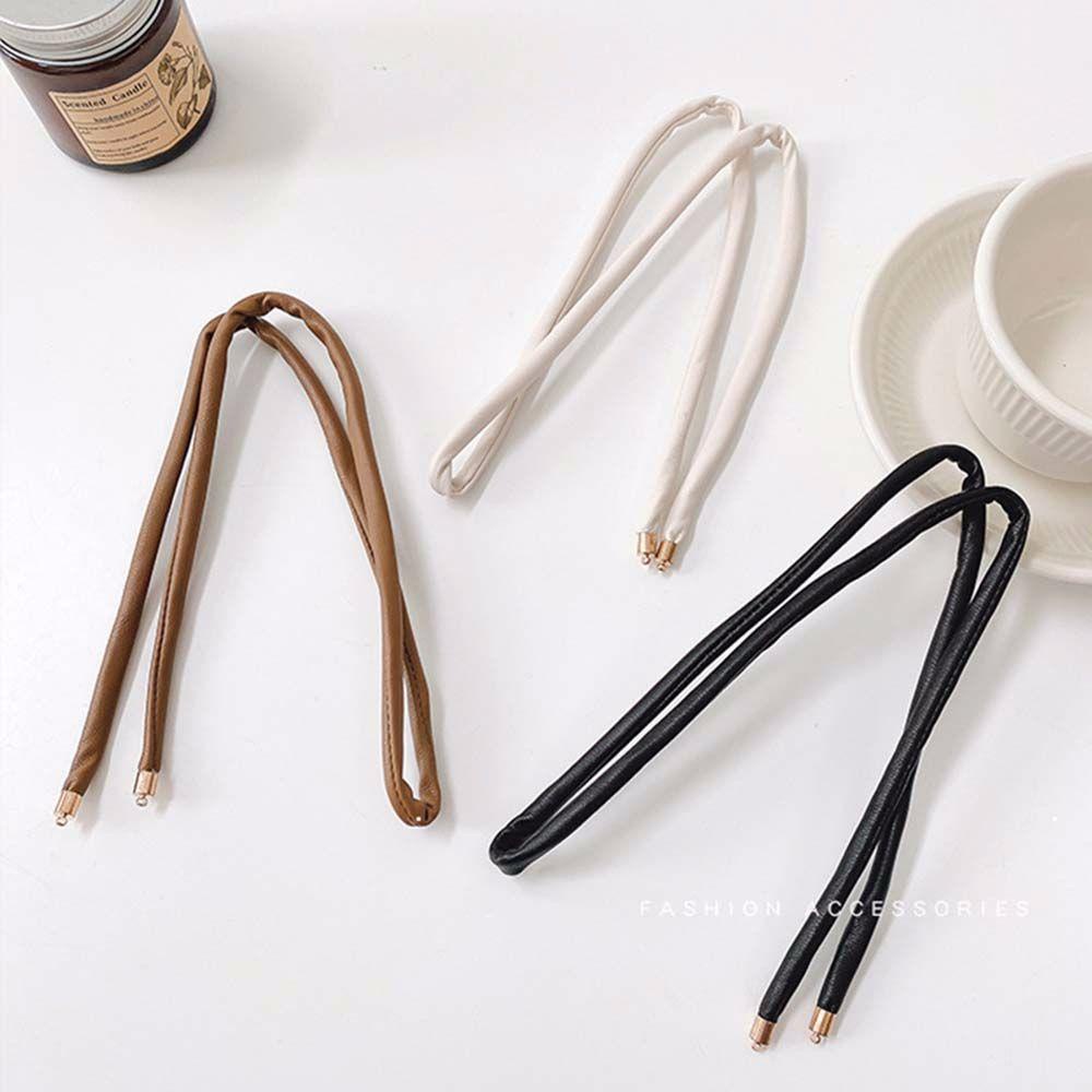 ANEMONE Dây Buộc Tóc Da PU Phong Cách Hàn Quốc Ngọt Ngào Cho Nữ