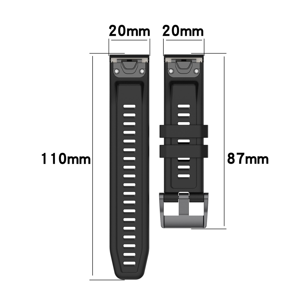 Dây Đeo Thay Thế Chất Liệu Silicon Phối Khóa Kim Loại Thời Trang Cho Garmin Fenix 7 7s 7x 20/22/26mm