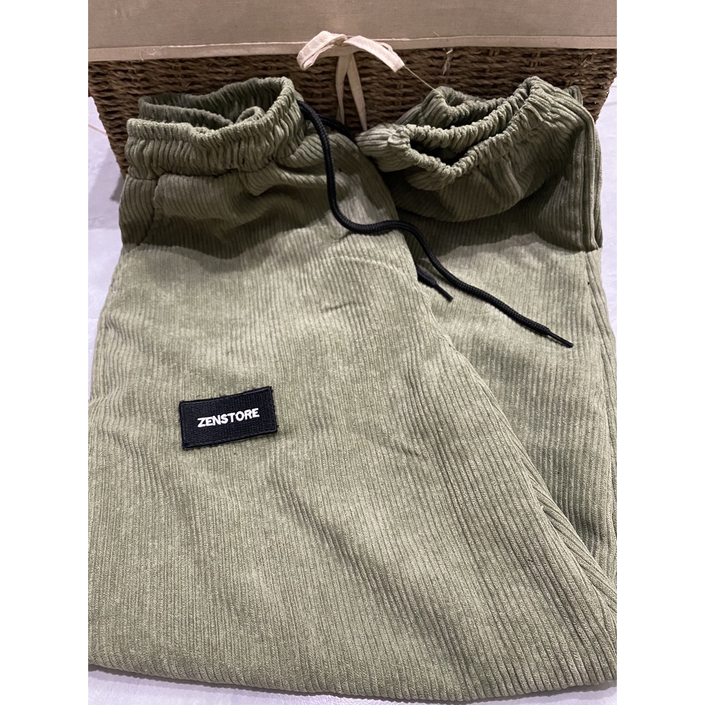 Quần jogger ống rộng nam nữ chất nhung gân PHONG CÁCH ulzzang TETTET.UNISEX