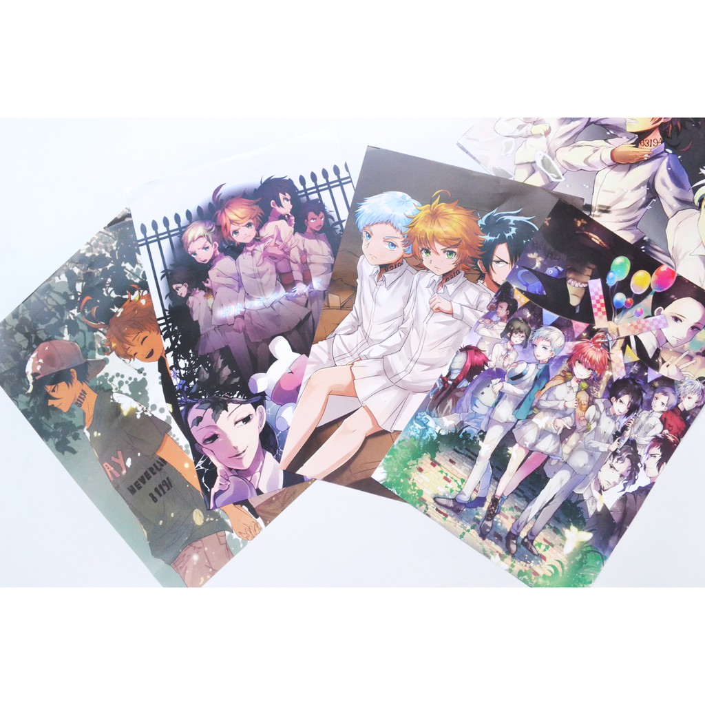 [thanh lý bán lỗ]Bộ 8 tấm poster Anime - Yakusoku no Neverland [AAM] [PGN23]