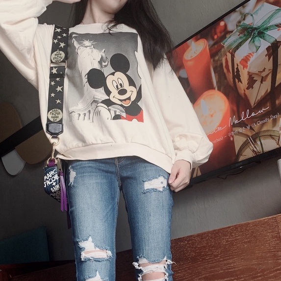 Áo sweater nữ tay dài phong cách Hàn Quốc