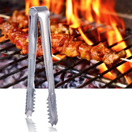 KẸP GẮP THỊT NƯỚNG, GẤP THAN INOX CỠ ĐẠI