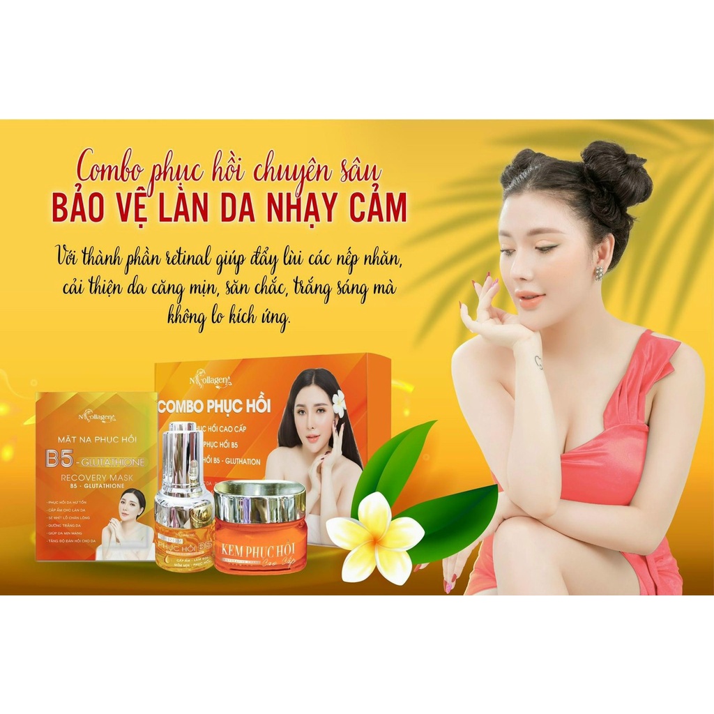 Combo Kem Face + Serum phục hồi B5 Ncollagen