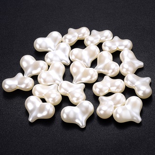  20 Cái   lốc 16,5x22 Mm Hạt Trái Tim Trắng Lớn ABS Giả Ngọc Trai Hạt Cho DIY Vòng Tay Vòng Cổ Bông Tai Phụ Kiện Trang Sức 