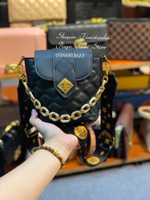 [Mã WAST10K giảm 10K đơn từ 50k] TÚI KHOÁ XOAY TRẦN TRÁM PHỐI XÍCH DÂY BẢN TO | BigBuy360 - bigbuy360.vn