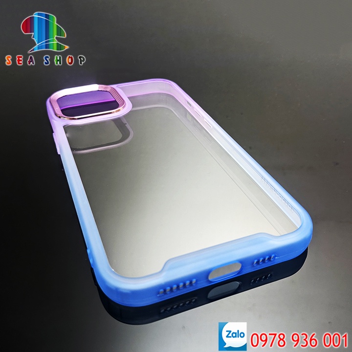 Ốp lưng iPhone 13, 13 Pro Max -Thiết kế cạnh dày bảo vệ camera -Chống sốc cao cấp - Lưng trong suốt, Không vàng ố