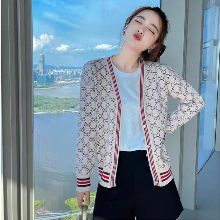 Áo Len Cardigan Nữ Cao Cấp, Áo Len Nữ Quảng Châu Hoạt Tiết Mềm Kiểu Dáng Thời Trang Sang Chảnh