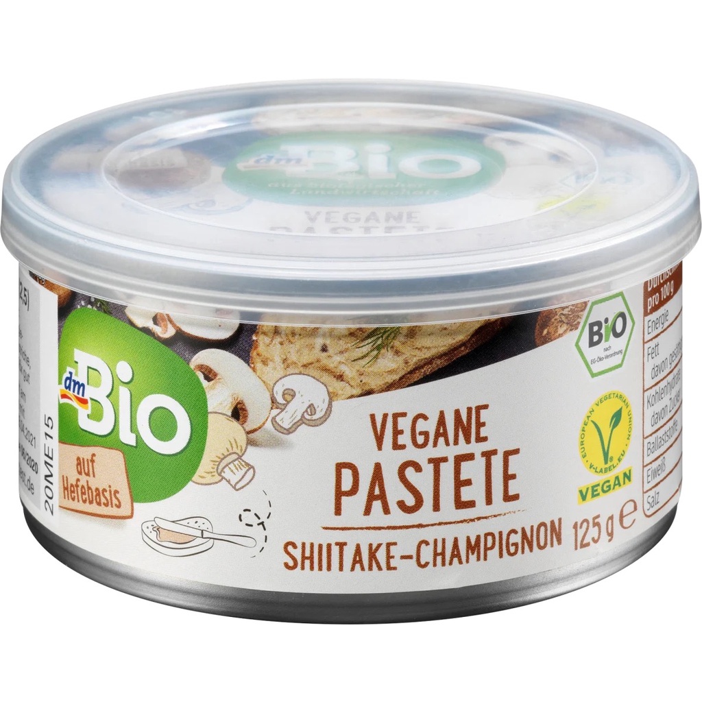 Pate nấm, pate thảo mộc thuần chay hữu cơ DMBIO 125g
