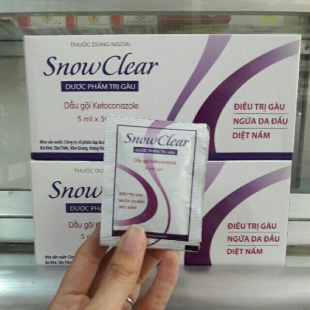 Snowclear gói 5ml combo 10 gói dược liệu gàu nấm da đầu