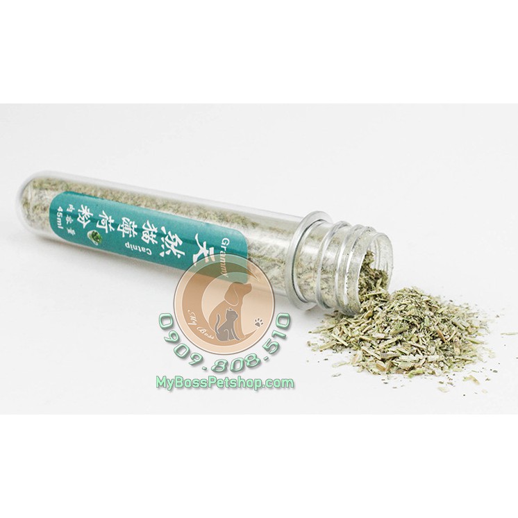 ỐNG CATNIP CỎ KHÔ BẠC HÀ CHO MÈO - BẠC HÀ MÈO 40ml