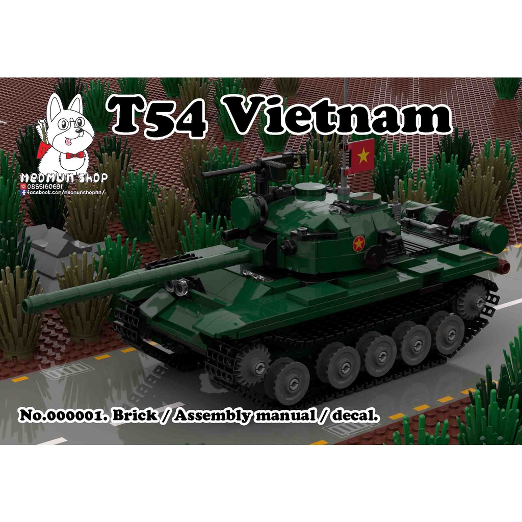 Hàng việt nam thiết kế - Mua lẻ rẻ hơn tại kuken_shop - No.000001. Lego tank t54.