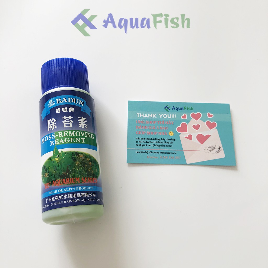 Th.uốc Diệt Rêu Badun 125ml Cho Bể Cá Cảnh, Hồ Cá Cảnh