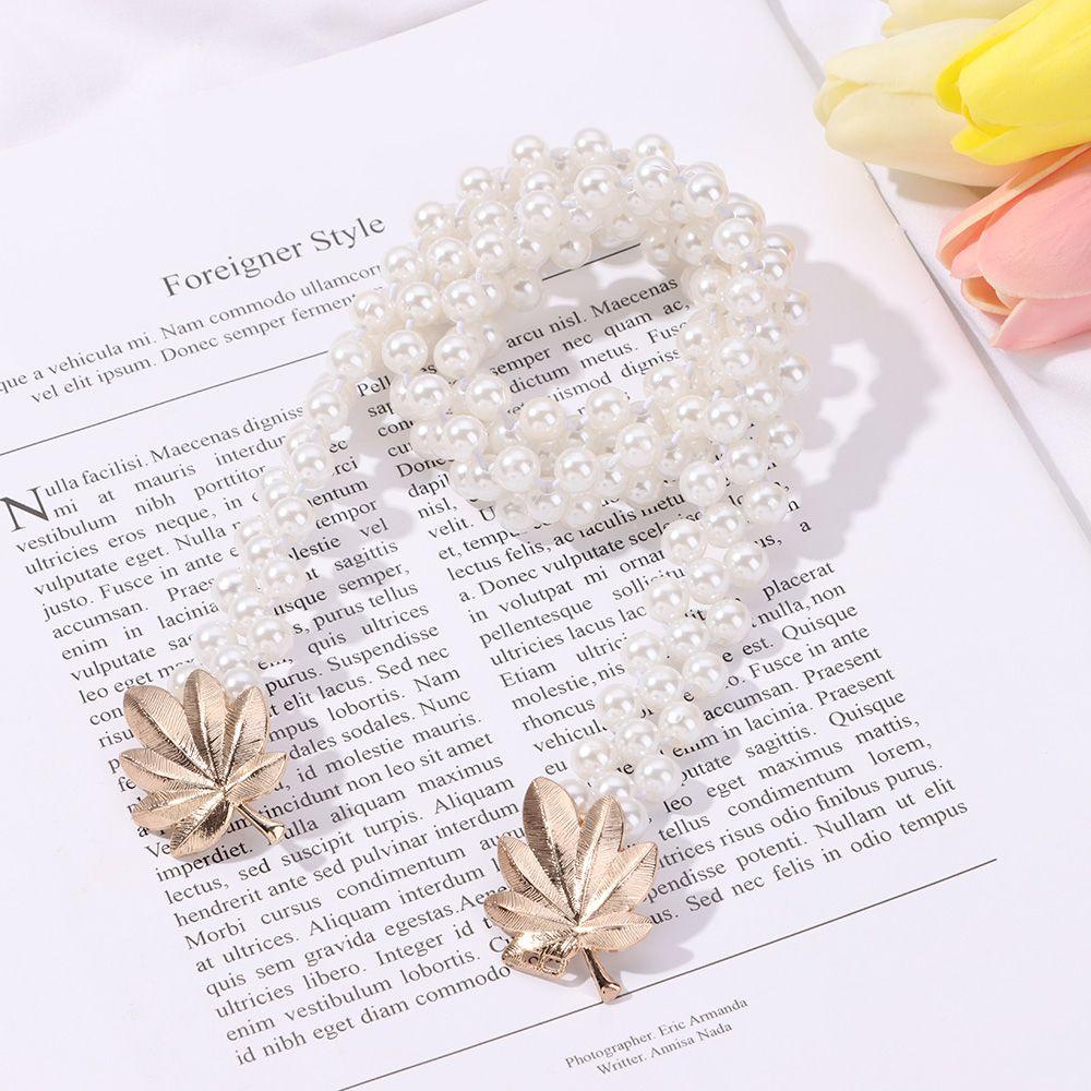 YVE Thắt Lưng Co Giãn Đính Ngọc Trai Thanh Lịch Dành Cho Nữ