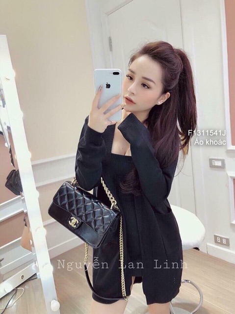 Áo khoác cardigan form dài hai túi hàng nhập!