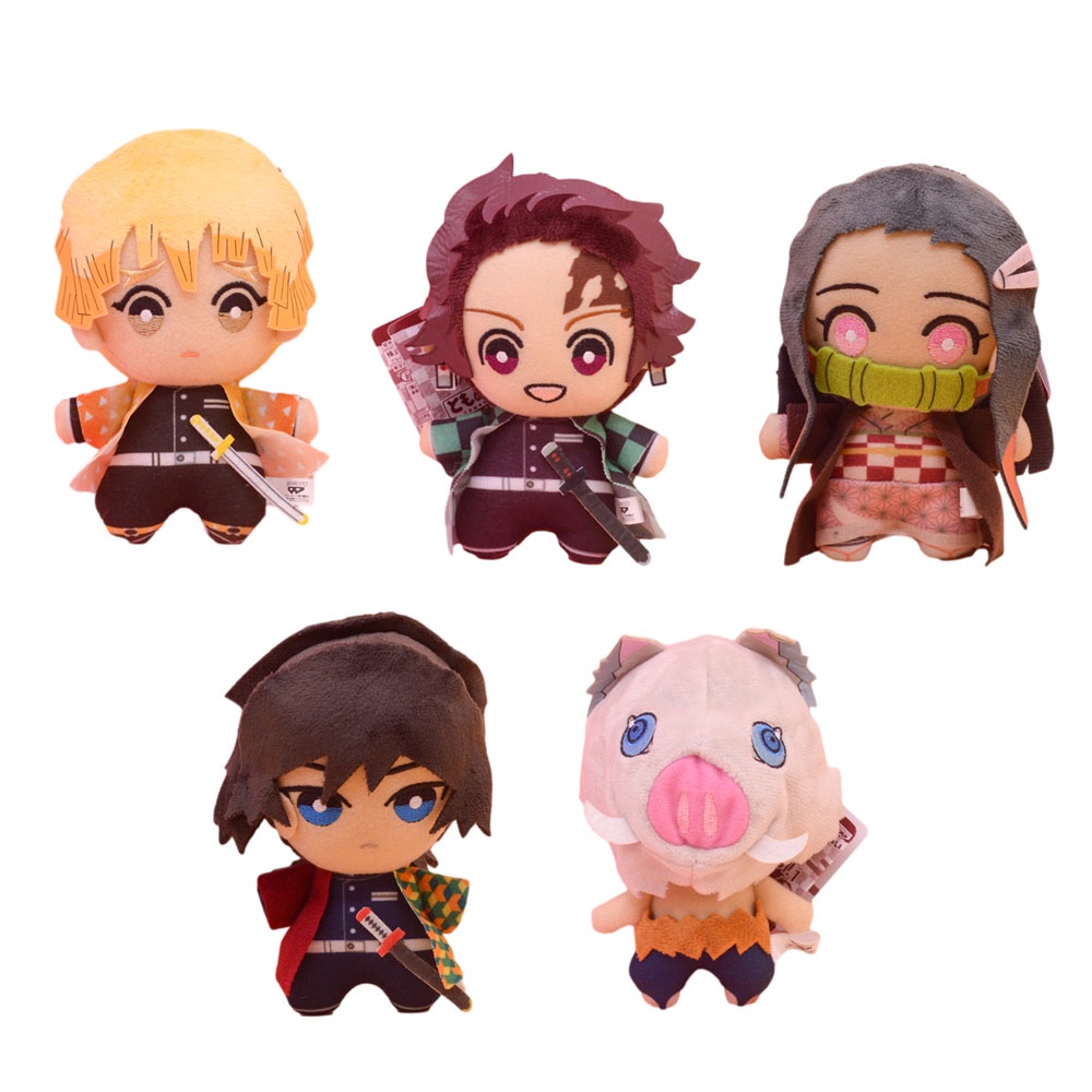 Aaron1 Thú Nhồi Bông Hình Nhân Vật Kimetsu No Yaiba Tanjirou Nezuko 15cm Kyoujurou Giyu