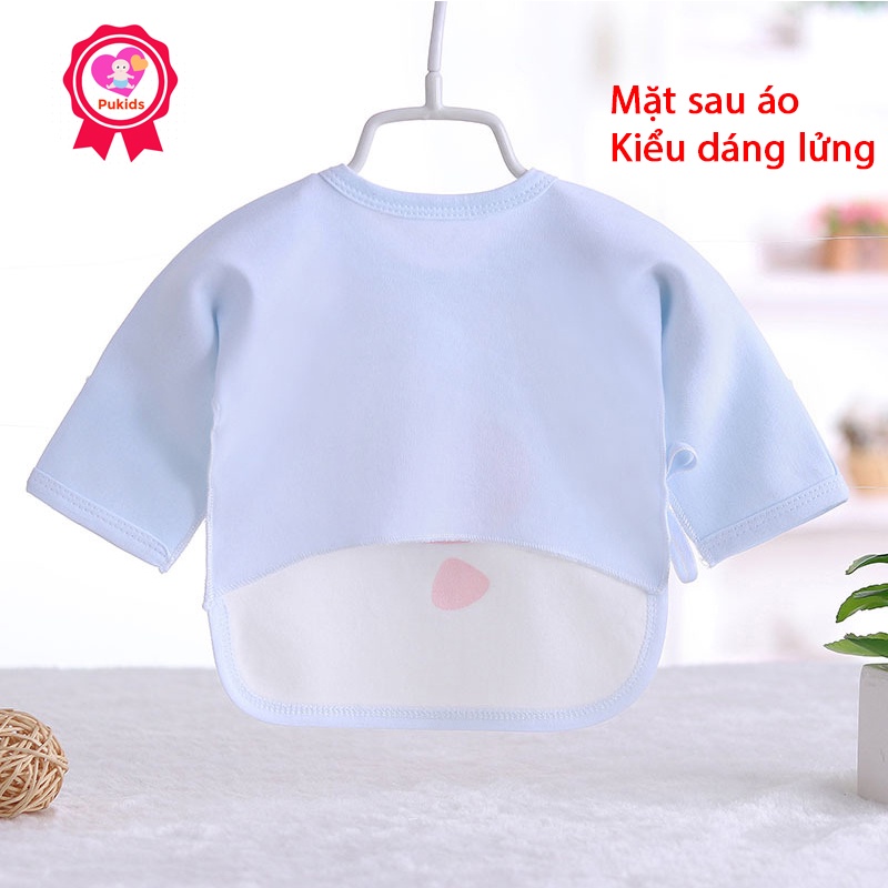 Áo dài cho bé trai bé gái sơ sinh dáng lửng kiểu nhà sư hàng xuất cao cấp 100% cotton nguyên chất _ A01