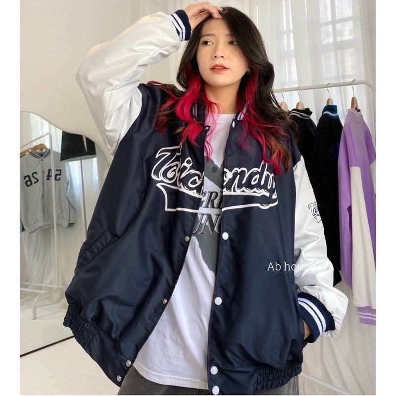 Áo Bomber 𝗙𝗥𝗘𝗘𝗦𝗛𝗜𝗣 Áo chống nắng TORICN  ĐEN nam nữ freesize unisex kute hàn quốc dễ thương varsity cao cấp giá rẻ.