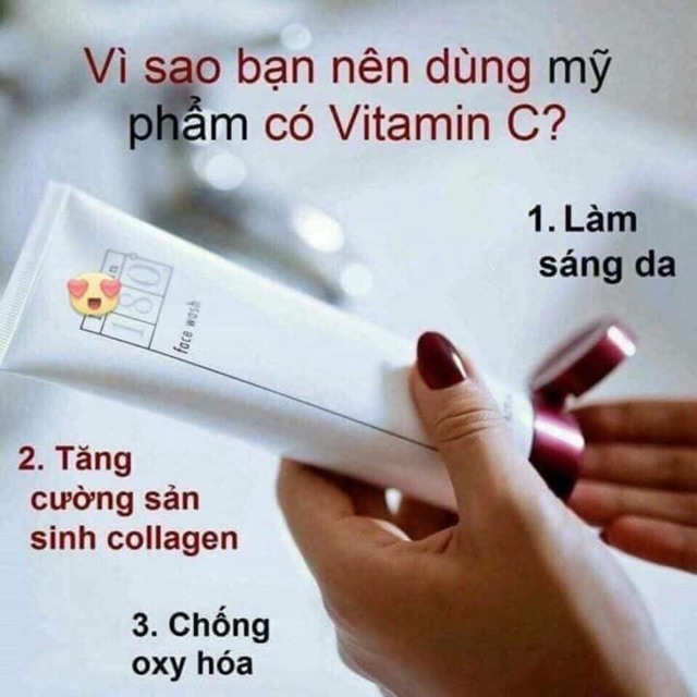 Sữa Rữa Mặt 1️⃣8️⃣0️⃣ tăng cường vitanin C cho  da d