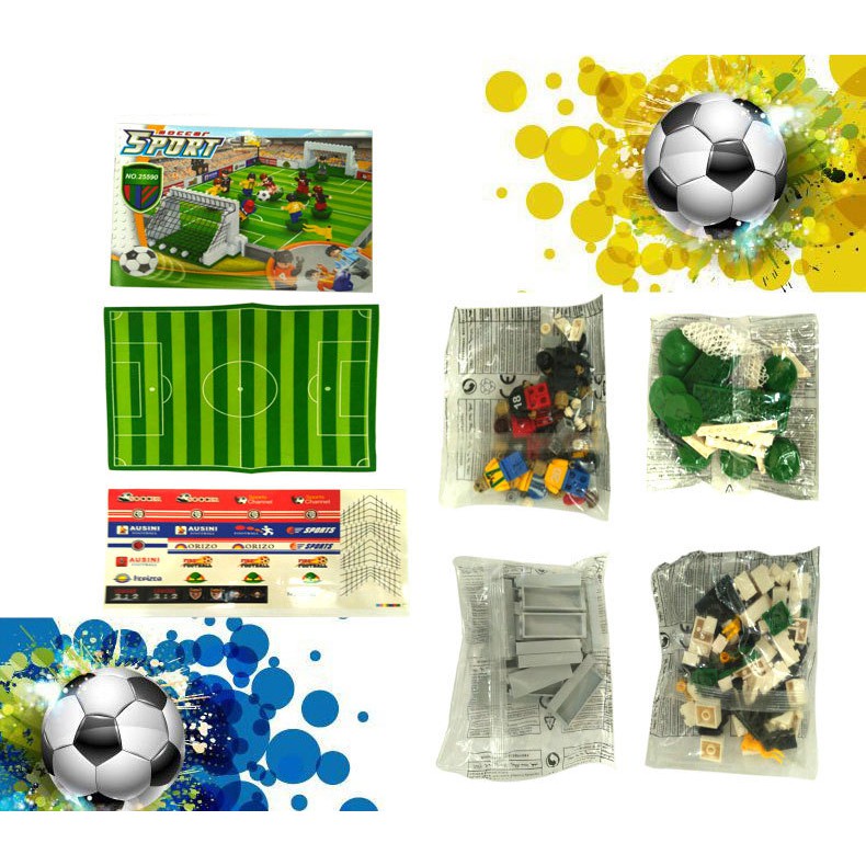 Đồ Chơi Lego Lắp Ráp Sân Bóng Đá Làm Quà Sinh Nhật Cho Bé