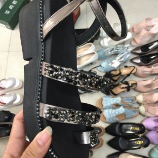Sandal xuồng đính đá