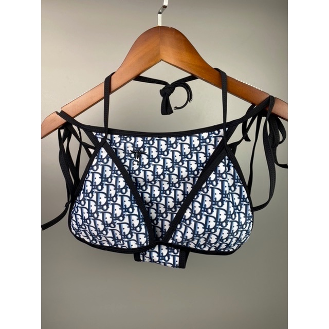 Bộ BIKINI Hai Mảnh Màu Xanh Dương Dior Sang Trọng