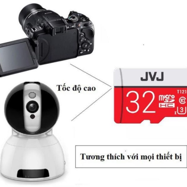 Thẻ nhớ JVJ 32G ProU3 Class10 – chuyên dụng cho CAMERA, hàng tốt giá tốt BH 5 năm, 1 đổi 1