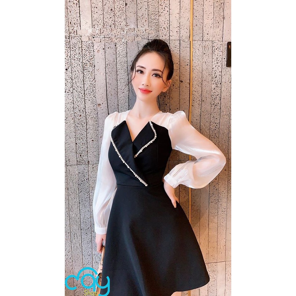 ĐẦM TIỂU THƯ TAY PHỒNG DỄ THƯƠNG ĐỦ SIZE S,M,L,XL,XXL - F4