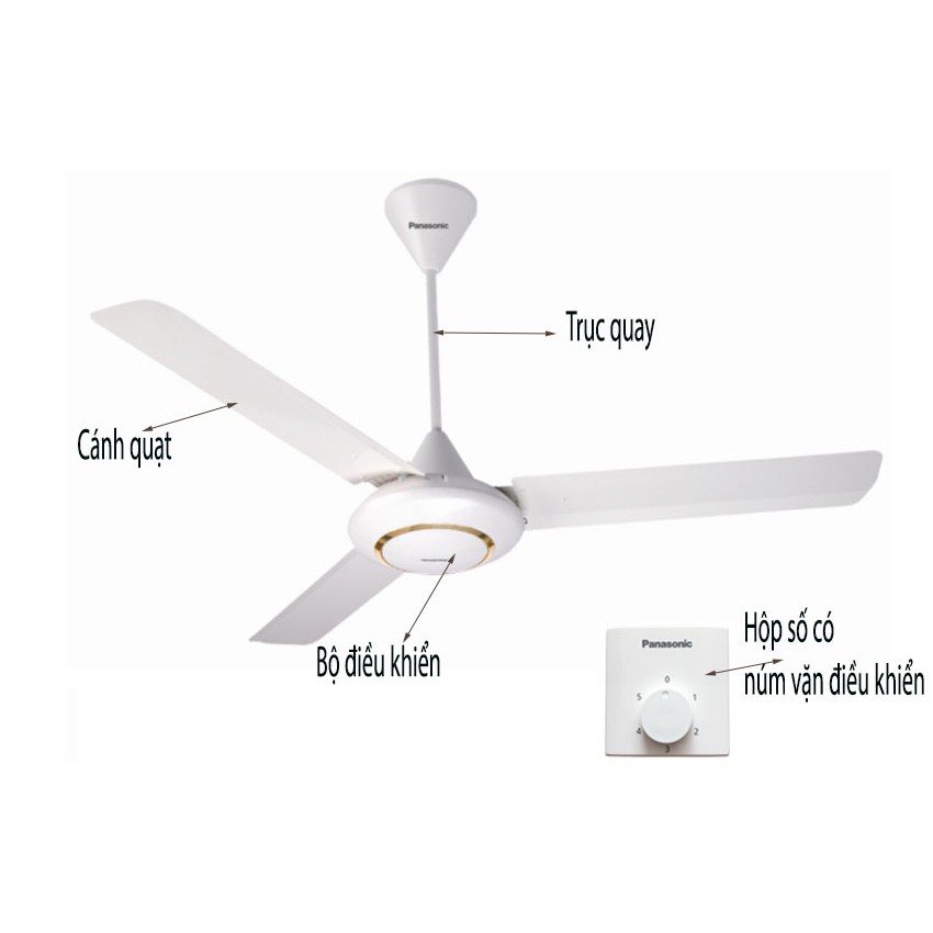 Quạt trần Panasonic F-60MZ2 (MÀU TRẮNG)