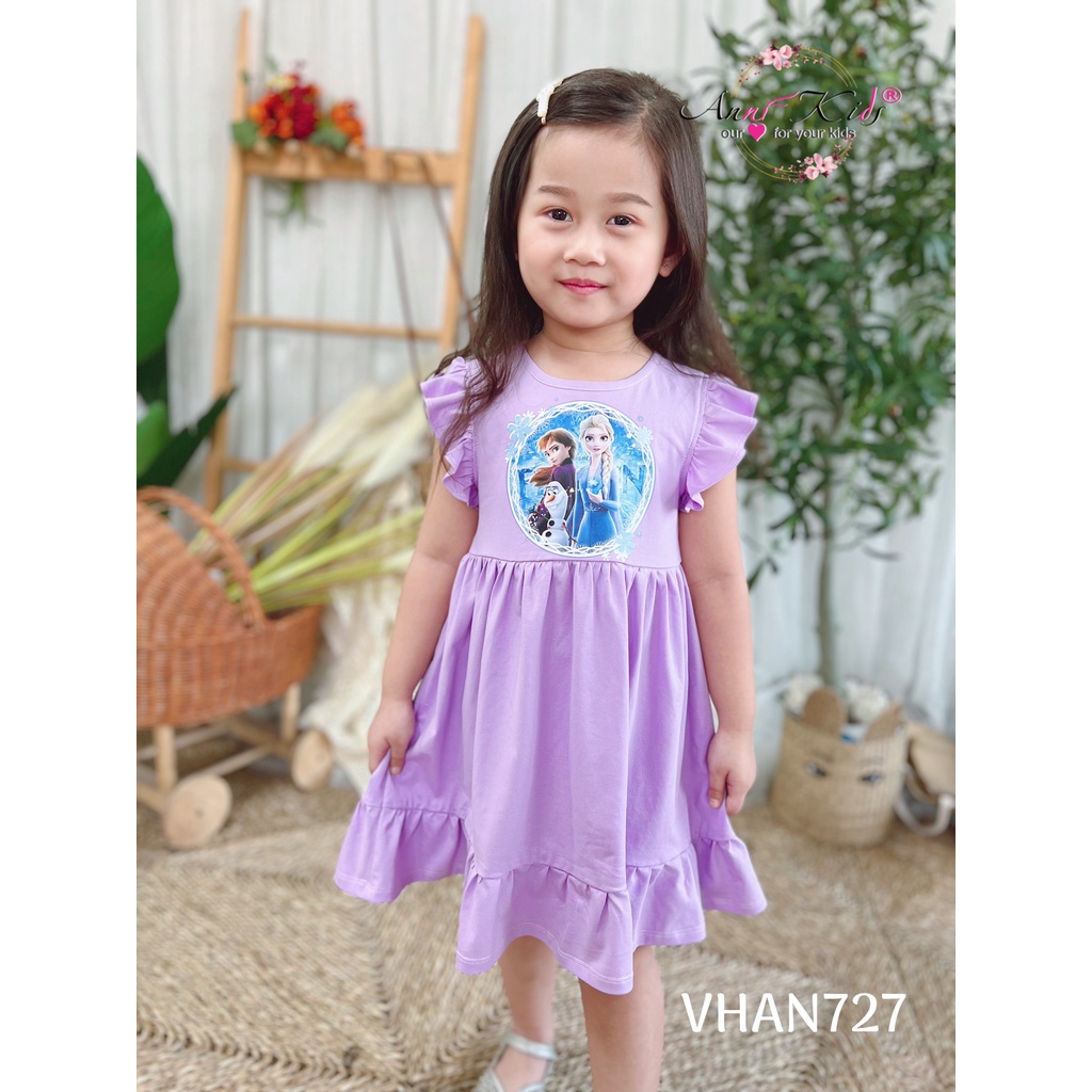 ĐẦM THUN ĐUÔI CÁ ELSA HỒNG CHO BÉ GÁI